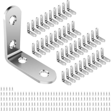 Supports de fixation en acier inoxydable - Lot de 40 supports de fixation 5050 mm pour la fixation et la réparation de meubles (1/5)