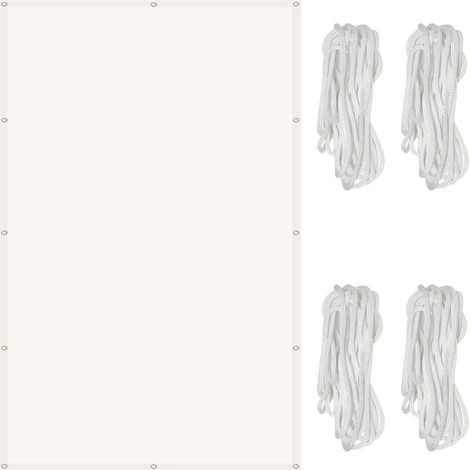 Voile d'ombrage Imperméable Rectangulaire 2 x 3 m Une Protection des Rayons UV à 98% Voile D'ombrage Toile, avec Cordes de 1.5 m pour en Plein air, Jardin & terrasse,Beige (1/5)