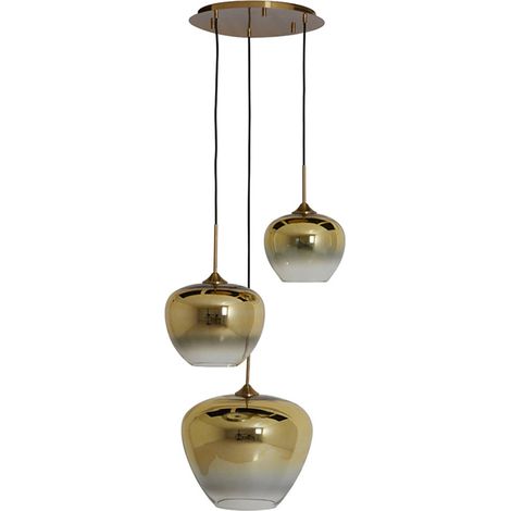 Light & Living - hängeleuchte - Mayson - gold - glas -