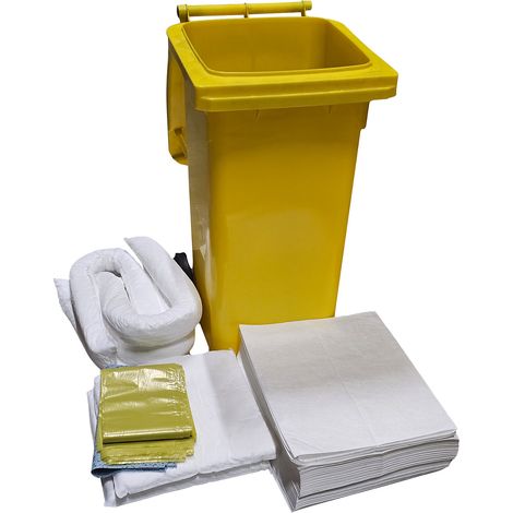 eurokraft basic, Kit d'urgence anti-fuites en bac roulant, (1/2)