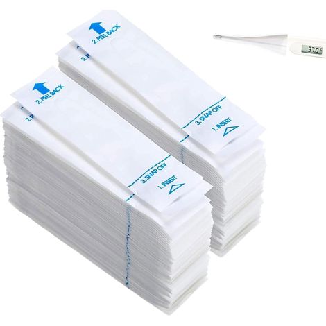 100 stuks wegwerp thermometer beschermhoezen, thermometer hulzen, deksels voor digitale thermometer sondes, hygiënische hoesjes voor oorthermometer, koortsthermometer beschermhoezen, voor volwassenen