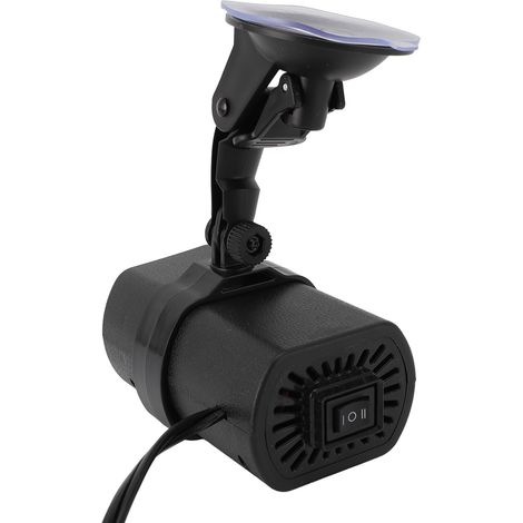 Ventilateur chauffant pour voiture 150 W 12 V, chauffage rapide, dégivreur et désembueur de pare-brise avec base à ventouse pour la conduite hivernale, noir (1/5)