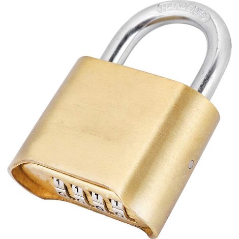 Cadenas à combinaison, serrure de mot de passe en laiton à l'épreuve de la rouille à 4 chiffres, serrures de porte étanches à la serrure de combinaison pour armoires de placard.