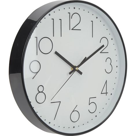 Horloge murale 30 cm design moderne silencieuse sans tic-tac cadre texturé pour salon chambre cuisine bureau salle de classe (1/5)