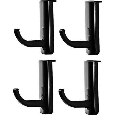Kopfhörer-/Mikrofonhalter, selbstklebender Kopfhörerhaken (4 Stück, schwarz) (1/5)