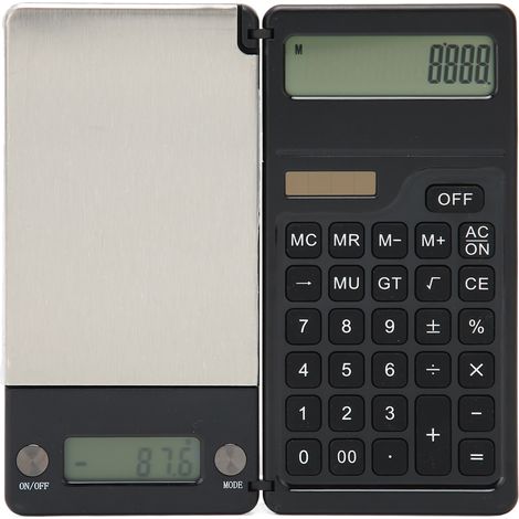 Balance électronique de précision 0,1g avec calculatrice solaire, conversion multi-unités, alimentée par batterie, pour bijoux et cuisine (1/5)