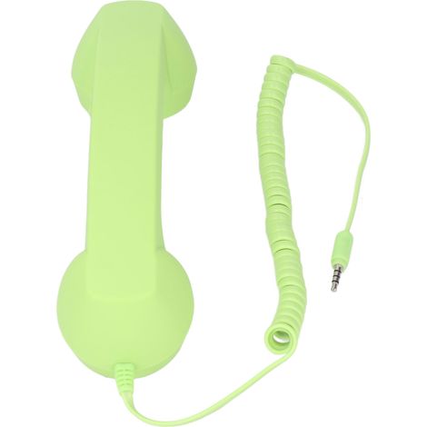 Téléphone portable rétro multifonctionnel, sans fil, avec son clair et protection contre les radiations, idéal pour la maison, les voyages et le bureau (vert). (1/5)