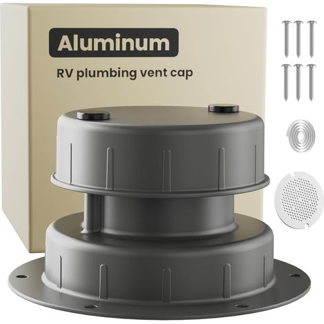 Aluminium-Rohrleitungs-/Ablaufentlüftungskappen-Set für Wohnmobildächer, Außenzubehör für Wohnmobile und Campervans (1/4)