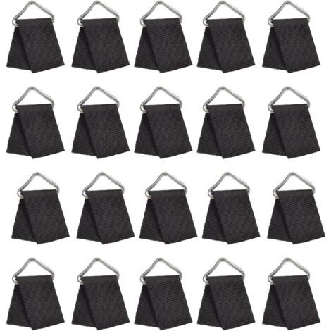 Lot de 20 boucles triangulaires de rechange pour trampoline, anneaux en V renforcés pour réparation de trampoline (1/5)