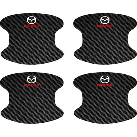 (4 autocollants pour seuil de porte) Autocollants de protection anti-rayures pour poignées de porte de voiture, compatibles avec Mazda 3 Alexa CX30 CX-4 CX5 CX-5 CX8 CX-8 CX-30 CX9 (1/4)