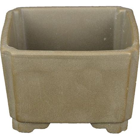 Vaso per bonsai Giapponese Morrisan quadrato in gres 9x9x5,5 cm - B03-4-2 (1/4)