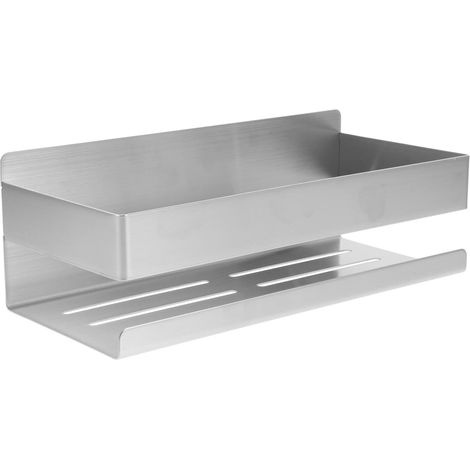 Los estantes de pared de acero inoxidable para el baño son duraderos e ideales para el almacenamiento en baños y salas de juegos. (1/5)