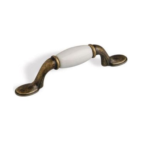 Copper Wardrobe Handle, Antique Porcelain Ceramic Handle, Cabinet Wardrobe Handle, Pastoral Style (1/2)