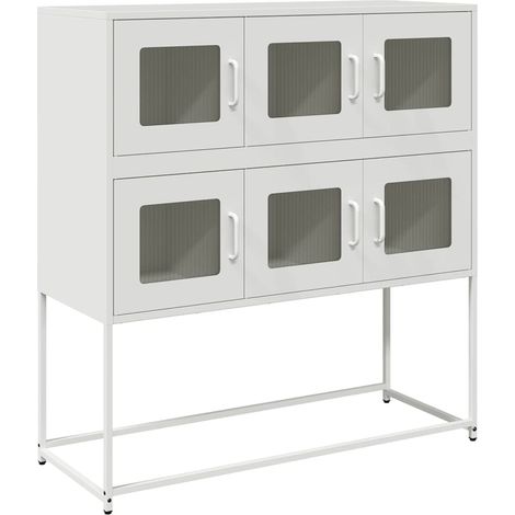 Maison Exclusive - Aparador de acero laminado en frío blanco 100,
