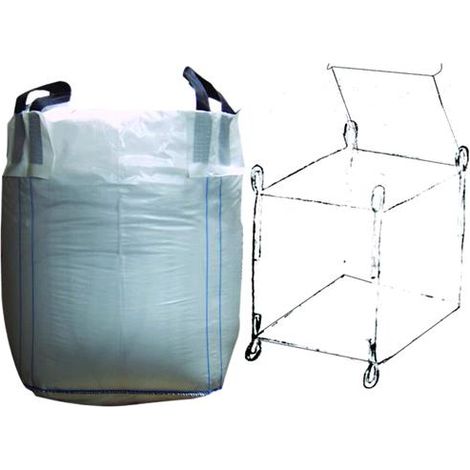 Sacco Sacchi Per Detriti Macerie Mod. Ribaltabile Kg. 1500 Lt. 1000