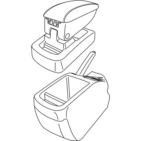 Armster 1, bracciolo su misura - compatibile per Kia Cee'd 5p (02/0704/12) - Kia Cee'd Sporty Wagon (09/0708/12)