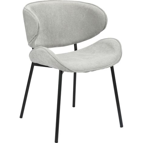 Selsey Pretically – Silla tapizada con chenilla fácil de limpiar, gris claro