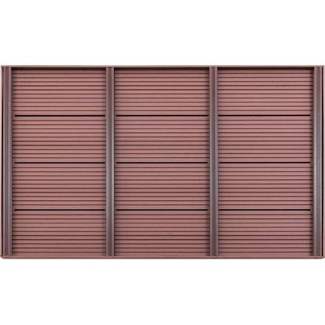 Élément de plancher pour douche solaire Marron 101x63x5,5cm WPC (1/5)
