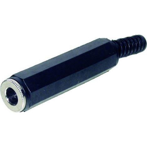 TRU COMPONENTS 1559783 Klinken-Steckverbinder 6.35 mm Kupplung, gerade Polzahl: 3 Stereo Schwarz 1 S
