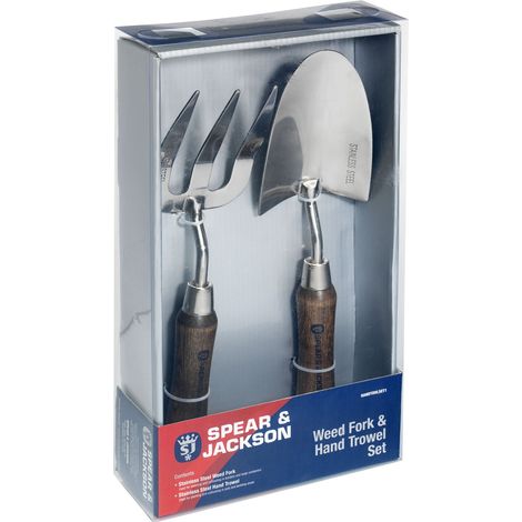 Spear & Jackson HANDTOOLSET1 Set di spatola e forchetta per erbacce in acciaio inossidabile
