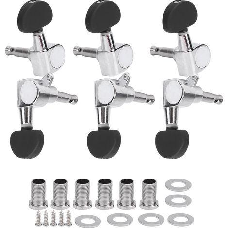 Clés d'accordage pour guitare électro-acoustique, mécaniques scellées en métal givré, chevilles de cordes, jeu de 6, accordeur précis (1/5)