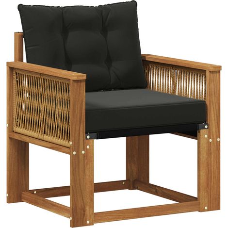 Maison Exclusive - Outdoor Mittelsofa Massivholz Akazie Natur