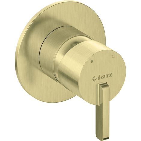 Deante Robinet de Douche Encastré - Modèle Sila - Or Brossé - Design Minimaliste - Luxe et Élégance