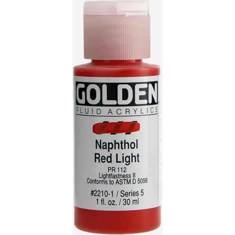 Golden : Fluid Acrylic Paint : 30ml (1oz) : Naphthol Red Light