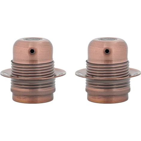Douilles de lampe 2 pcs bronze rouge E27