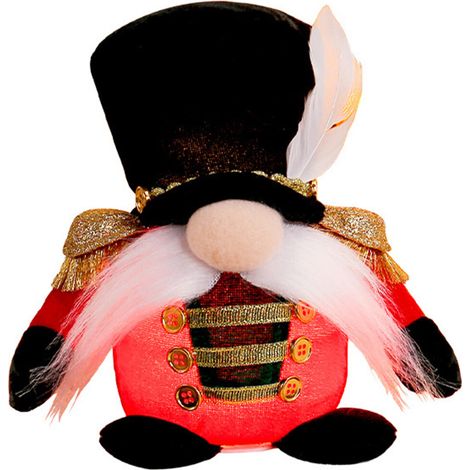 Gnomos de peluche navideños de enanos elfos - Rojo