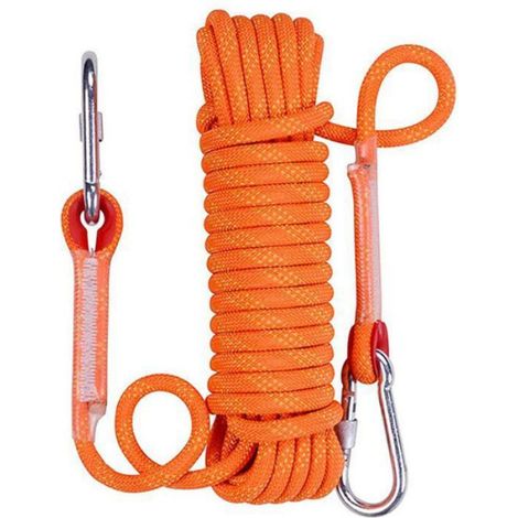 Corde De Sécurité - 10 mm - 10 Mètres - Nylon Haute Résistance - Pour Escalade Camping Randonnée Sauvetage - 1 Pièce (1/5)