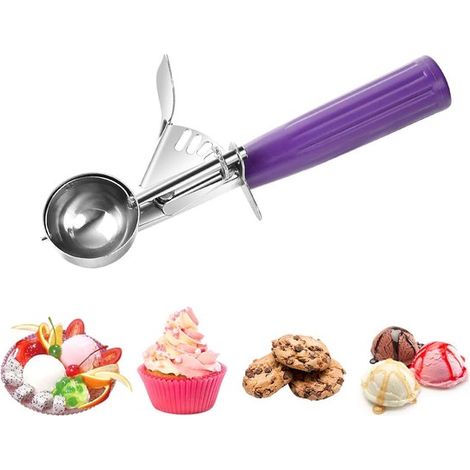 Paletta per gelato piccola con meccanismo a grilletto - 40 mm - Acciaio inossidabile - 23 ml