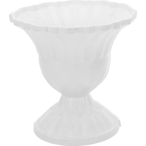 Healeved Lot de 2 vases muraux vintage français en plastique blanc, vase rustique moyen (1/5)