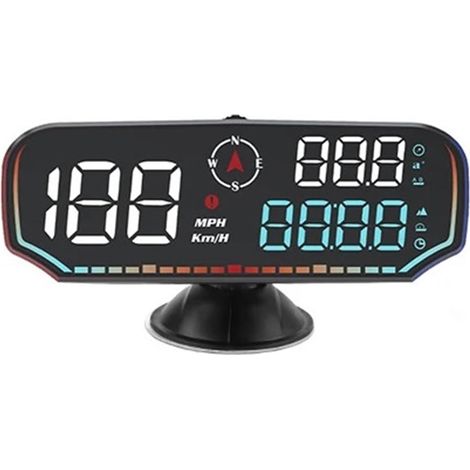 BeiDou – Compteur De Vitesse Et De Date D'altitude, GPS G14 HUD, Affichage Tête Haute For Voiture, Écran HD Universel Avec Plusieurs Fonctions D'alarme Instrument Multifonctionnel (1/5)