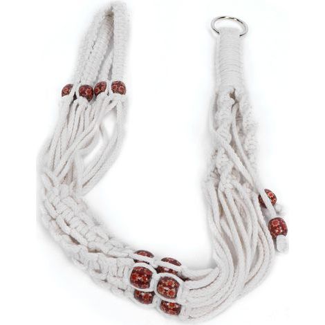 Suspension pour Plantes Intérieure avec Perles en Bois - Pot de Fleurs Décoratif pour la Maison (1/5)