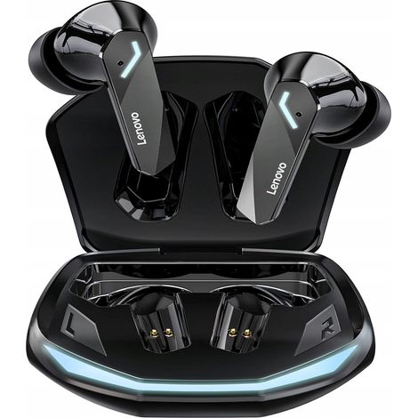 Cuffie da gioco wireless impermeabili Lenovo GM2 PRO + cuffie con power bank - 10NERO (1/5)