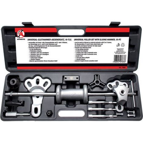 Estrattore universale BGS Technic set 16 pezzi martello adattatore