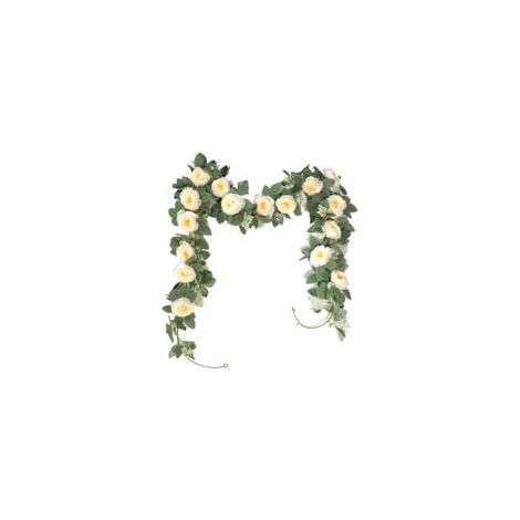 Lot de 2 Rosiers Artificiels Grimpants Champagne, 4,0 mètres - Plantes Artificielles Grimpantes Polyvalentes, Décoration de Jardin, Clôture et Mur en Nuances Dorées et Ivoire (1/5)