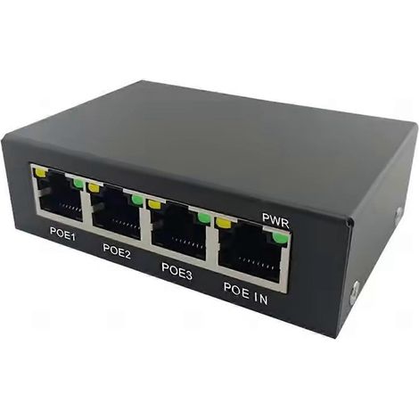 Répéteur/extendeur PoE Gigabit complet 100/1000M pour commutateur réseau PoE, NVR, caméra IP et point d'accès (1/4)