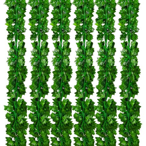 12er-Pack künstliche Efeugirlanden (je 25 m) – künstliche Blätter und Ranken zum Aufhängen – ideal für Hochzeiten, Partys, Zuhause, Garten und als Wanddekoration (1/5)