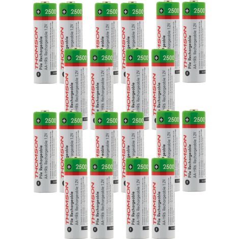 Pack de 40 piles rechargeables HR06 AA 2500 mAh - Thomson