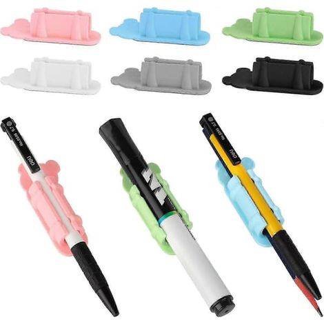 Porte-stylo autocollant raffiné pour bureau et mur, lot de 6, porte-marqueurs et porte-stylo en silicone en forme de koala pour tableau blanc, fournitures pour enseignants (1/5)