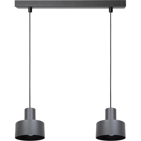 Suspension industrielle double olive 42cm 2xE27 15W