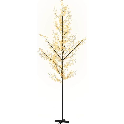 vidaXL Árbol LED con flor de cerezo 672 LED blanco cálido 400 cm (1/2)