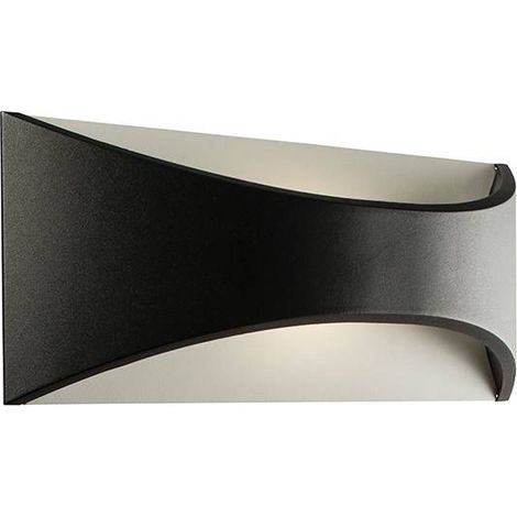 Saxby Vulcan - Luz LED integrada 1 para exterior Aplique de pared Up Down con textura Negro mate, ópalo IP65 (1/2)