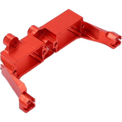 Support de différentiel en alliage d'aluminium pour servo, compatible avec les voitures radiocommandées Traxxas TRX4 1/10 (rouge). (1/5)