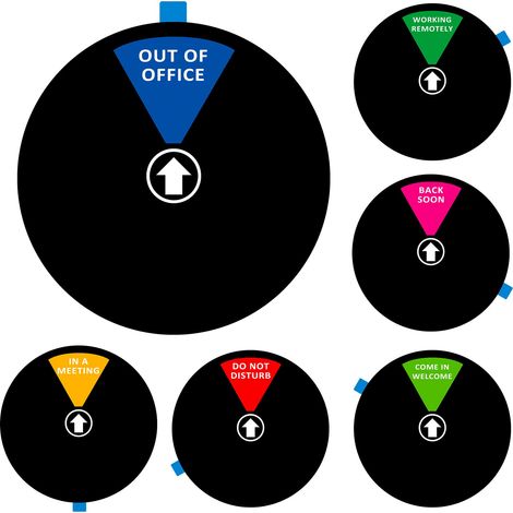 Panneau de porte avec inscription Do Not Disturb Come in Welcome Out of Office in a Meeting Back Soon Working Remotely, qui permet aux autres de savoir si vous êtes disponible ou non pour le (1/5)