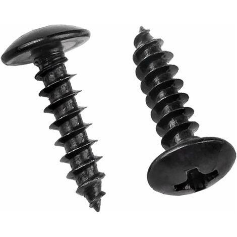 Vis à bois à tête ronde M3 x 6 mm, 50 pièces, en acier inoxydable 304, vis autotaraudeuses à tête champignon Phillips (1/3)