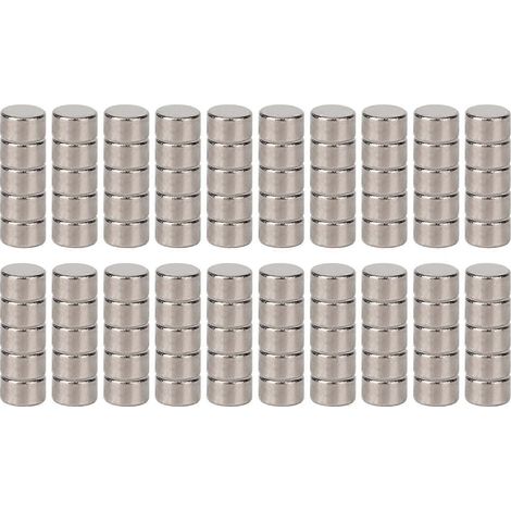 100-teiliges Set mit runden Neodym-Scheibenmagneten (5 x 3 mm / 0,2 x 0,1 Zoll) für DIY-Kühlschränke.