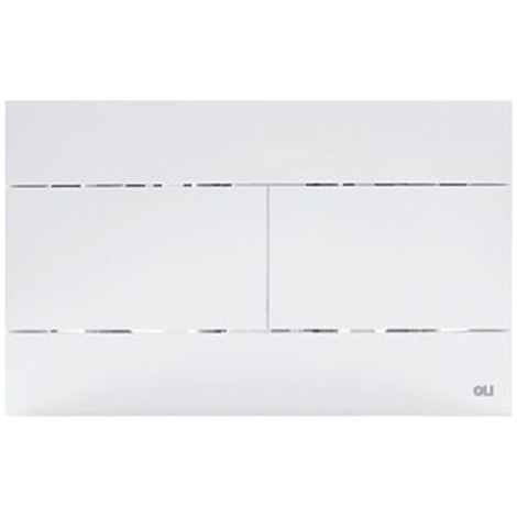 OLI Placca di Comando Slim Dual Bianca per Cassette WC ad Incasso OLI - OL0659041 Bianco
